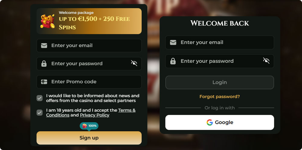 Goldzino Casino Login and Registration